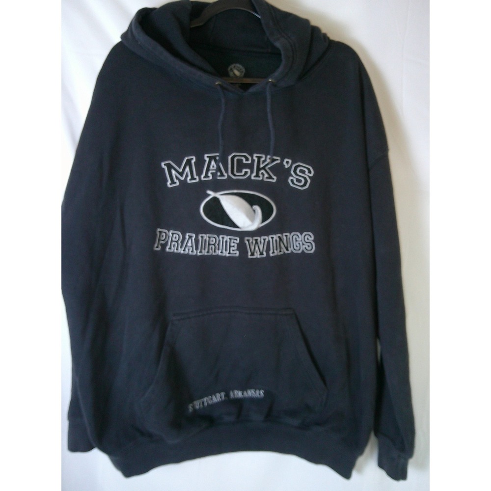Mack's Prairie Wings Hoodie Stuttgart Arkansas USA Sweatshirt‎ Mens 2XL Black